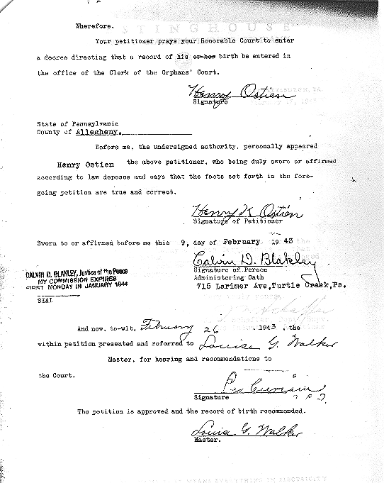 Henry Ostien's Birth Certificate - Pg. 3
