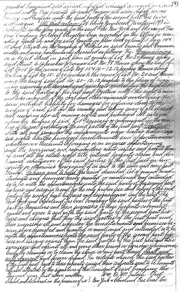 First Ostien Land Purchase Record