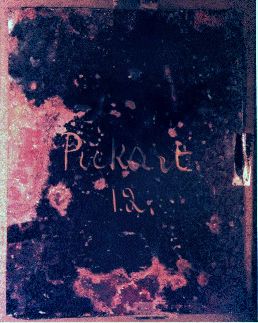 Reverse side of painted tintype