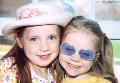 Ella & Megan Mathewson, 2003 April